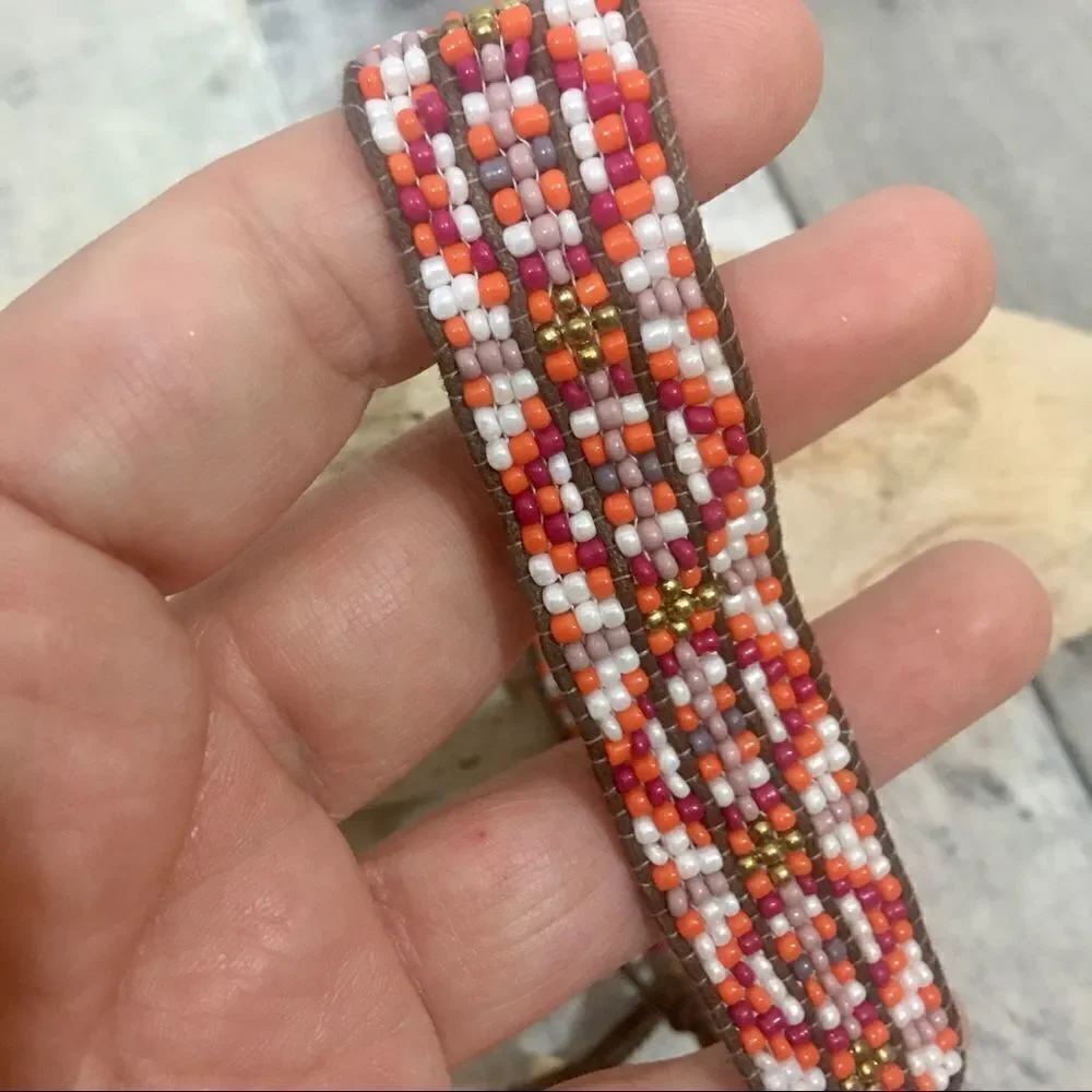 Amrita Singh Aztec Beaded Slide Close Choker